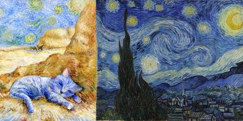 Sanat Eserlerinin İçine Saklanmış 12 Popçiko Kedi