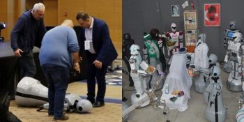 Sahneden Düştüğü İçin Dalga Konusu Olan Robot Mini Ada’ya Arkadaşlarından Hasta Ziyareti