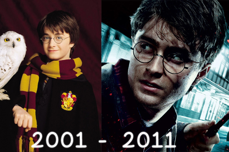 #10yearschallenge Harry Potter