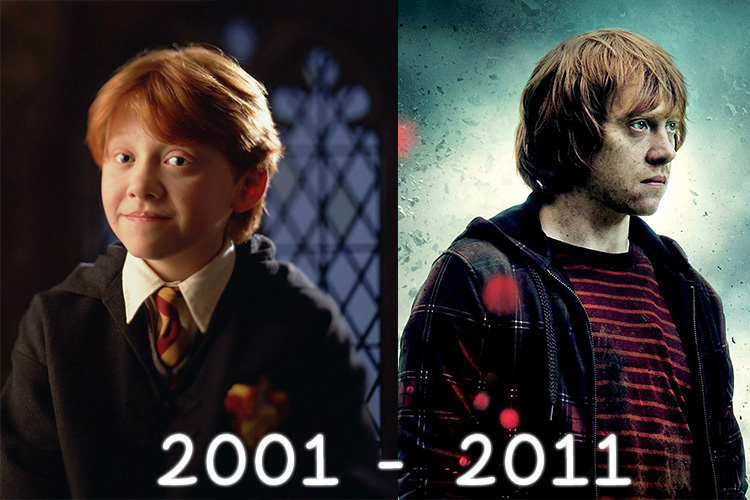 #10yearschallenge Harry Potter