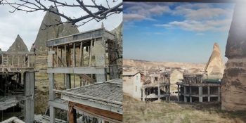 Peribacaları’nın Yanına Yapılan Otel’in İnşaat Görüntülerine Gelen Sosyal Medya Tepkileri