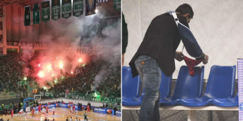 İkinci Yarıya Çıkmayan Olympiakos’un Kulübesine Kırmızı İç Çamaşırı Asan Panathinaikos Başkanı