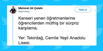 Kanseri Yenen Öğretmenlerine Öğrencilerden Muazzam Karşılama