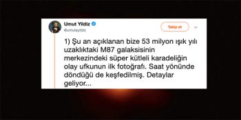 NASA’da Çalışan Astrofizikçimiz Umut Yıldız’ın Yorumlarıyla İlk Kara Delik Fotoğrafı