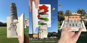 Yaptığı Çizimleri Gerçek Hayatla Birleştiren Yaratıcı Artist Pietro Cataudella