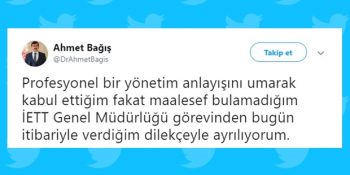 Görevinden İstifa Ettiğini Duyuran İETT Genel Müdürü Ahmet Bağış