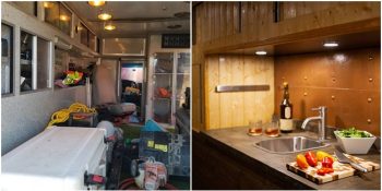 Hayalinin Peşinden Giderek Eski Ambulansı Büyüleyici Bir Eve Dönüştüren Adam