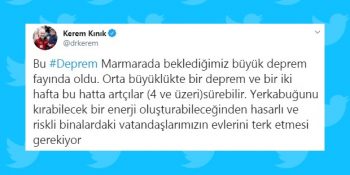 Silivri Açıklarında Meydana Gelen 5.7 Büyüklüğündeki Deprem