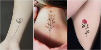 Vücudunuzda Harika Durabilecek 38 Minimal Çiçek Dövmesi