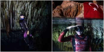 Tek Nefeste 100 Metre Dalarak Dünya Rekoru Kıran Şahika Ercümen