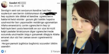 Hayatını Kaybeden Saadet Öğretmenin İntiharında “Mobbing” İddiası