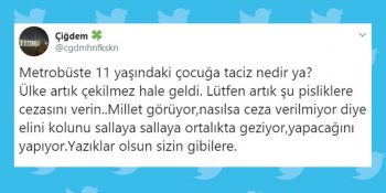 Metrobüste 11 Yaşındaki Çocuğa Taciz Sosyal Medyanın Gündeminde