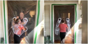 Büyükanne ve Büyükbabasına Sarılabilmek İçin Yaratıcı Bir Çözüm Bulan 10 Yaşındaki Paige