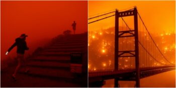 Ürkütücü Fotoğraflarla Şehri Kızıla Boyayan Kaliforniya Yangını