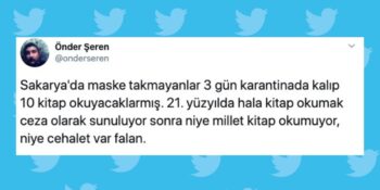 Maske Takmayanlara “10 Kitap Okuma Cezası” Sosyal Medyanın Gündeminde