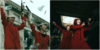 Düğün Fotoğrafları İçin La Casa De Papel’in İkonik Sahnelerini Yeniden Canlandırarak Poz Veren Çift