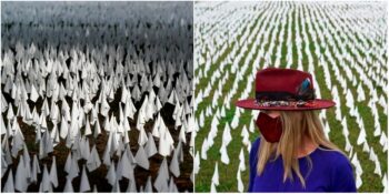 Amerika’da Corona Virüsü Nedeniyle Hayatını Kaybedenler İçin Yapılan Duygu Yüklü Çalışma