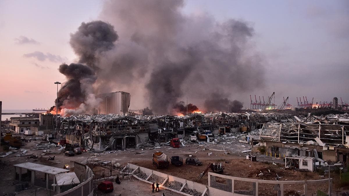 2020'de dünyada yaşanan felaketler - Beyrut Limanı
