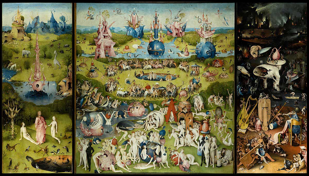 dünyanın en ünlü tabloları listelist Hieronymus Bosch the garden of earthly delights dünyevi zevkler bahçesi