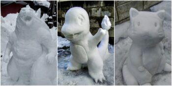 Pokemon Karakterlerinden Robotlara: Birbirinden Güzel Kardan Heykeller Yapan Japon Sanatçının 30 Çalışması