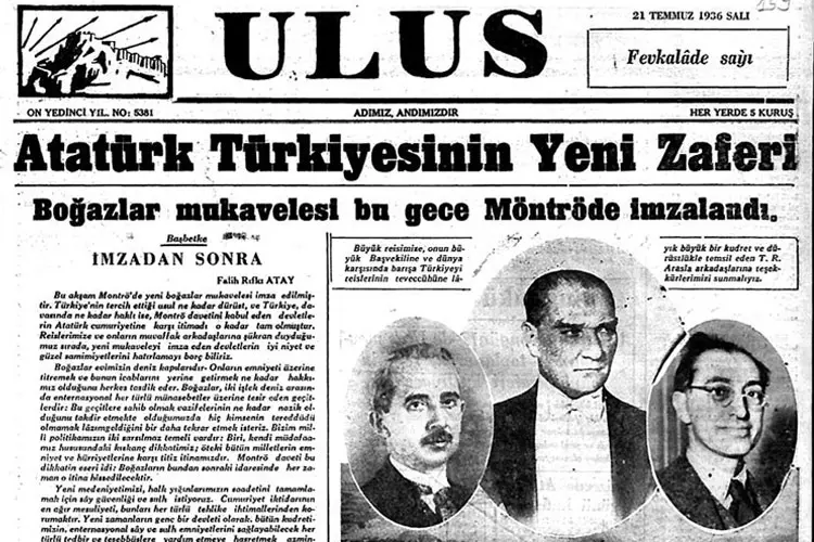 montrö boğazlar sözleşmesi
