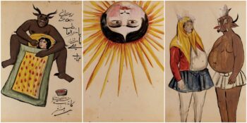 1921 Yılına Ait Farsça Bir Büyü Kitabında Yer Alan 21 Ürkütücü İblis Çizimi