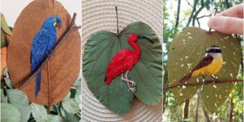 Dökülen Yaprakları Rengarenk İşlemelerle Sanat Eserine Dönüştüren Laura Dalla Vecchia ve Çalışmaları