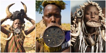 Kadınların Yüz Şeklini Bozuyorlar! Farklı Gelenekleriyle Dikkat Çeken Mursi Kabilesi