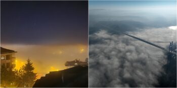 Bakmaya Doyamayacaksınız! İstanbul’da Etkili Olan Yoğun Sis Büyüleyici Manzaralar Ortaya Çıkardı