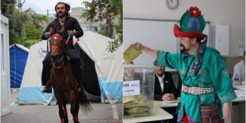 Yeniçeri Kıyafeti Giyen De Var Kendi Masasını Götüren De! Türkiye’nin Dört Bir Yanından Seçim Manzaraları