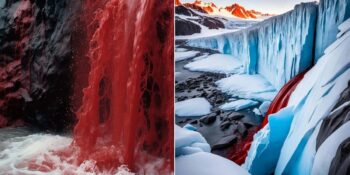 Blood Falls: Kırmızı Rengiyle Bilim Kurgu Filminden Fırlamış Gibi Görünen Antarktika’nın Buzul Şelalesi