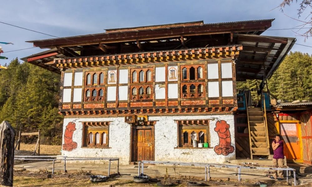 Bhutan’daki duvarlarda penis